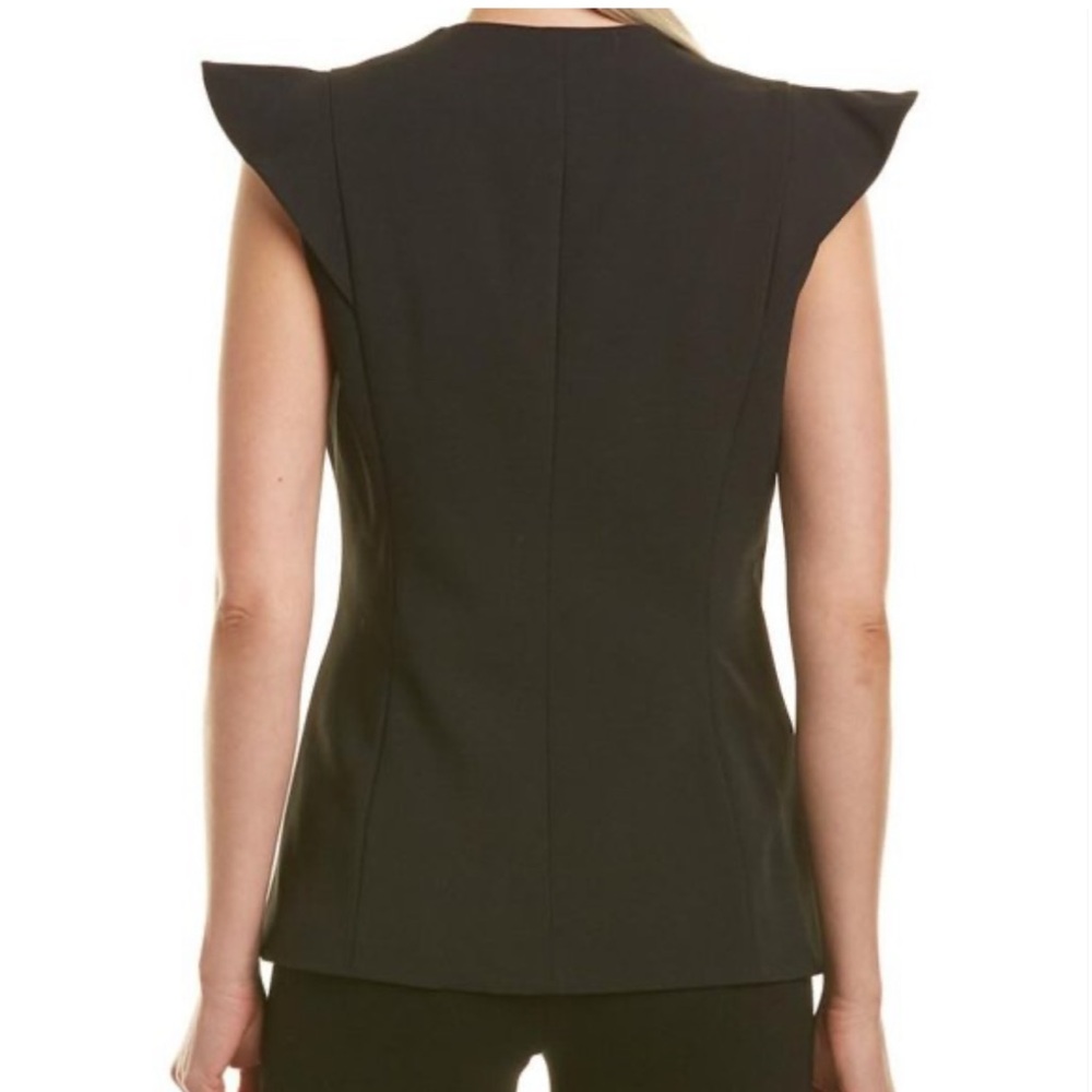 NWT BCBGMaxAzria structured sleek Black Vest Medium. High shoulders, Overlay - Picture 2 of 9